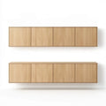 Wisząca szafka RTV z MDF z fornirem z naturalnego dębu, 160 x 40 x 45 cm