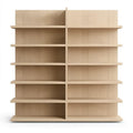 Regał na książki MDF z 10 otwartymi półkami, dąb jasny, 180 x 30 x 180 cm